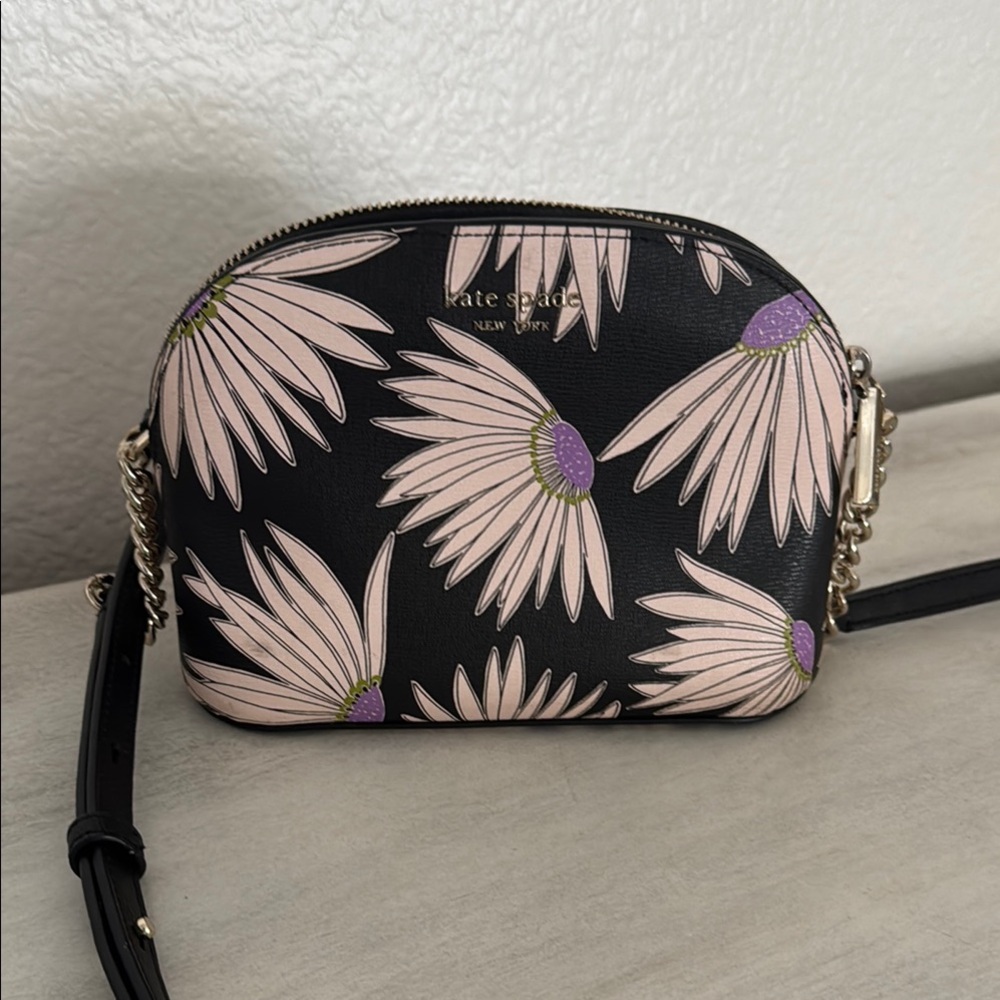 Authentic Kate Spade ♠️ PVC Spender Falling Flower Small Dome Crossbody Bag